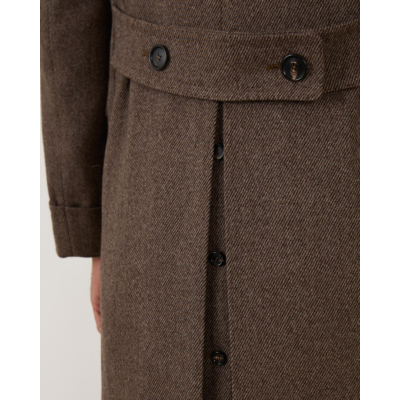 De Petrillo Zevallos Half Lange Jas Bruin