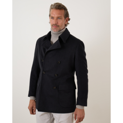 De Petrillo Peacoat Jas Antraciet