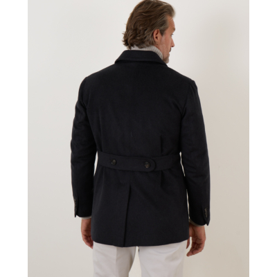 De Petrillo Peacoat Jas Antraciet