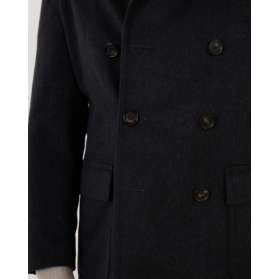 De Petrillo Peacoat Jas Antraciet