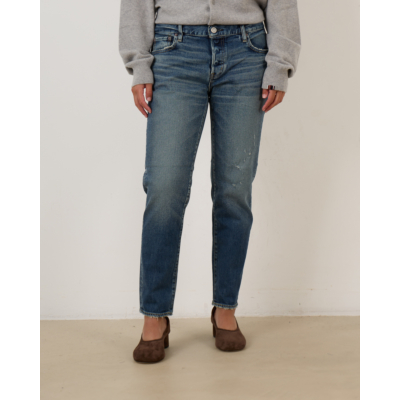 Moussy Tapered Jeans Blauw