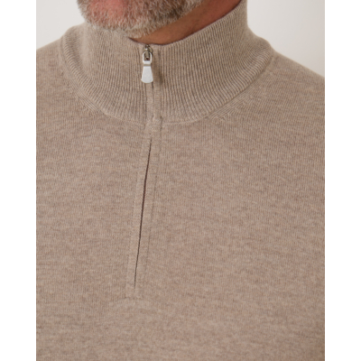 Gran Sasso Half Zip Pullover Beige