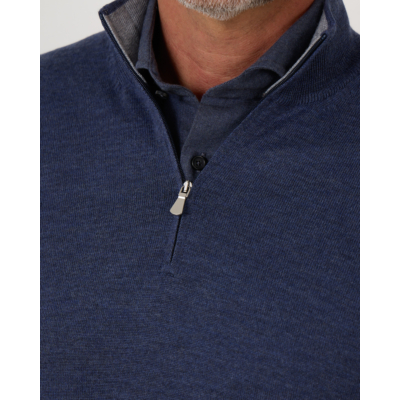 Gran Sasso Half Zip Pullover Inkt