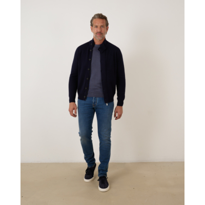 Fedeli Pullover Merinos Denim Blue