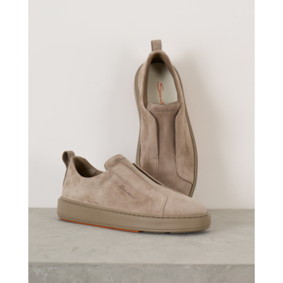 Santoni  Taupe Slip-on Sneaker