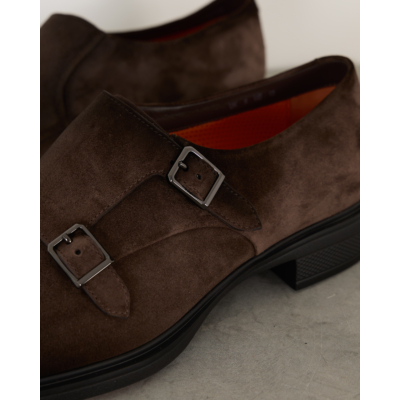 Santoni  Dark Bruin Slip-on Sneaker