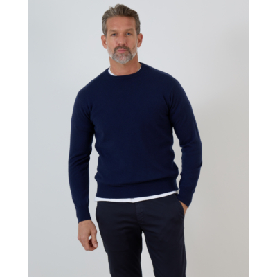 Doriani Cashmere pullover ronde hals 21018 navy