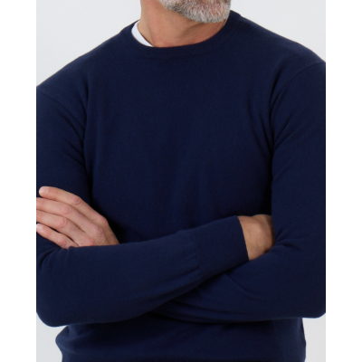 Doriani Cashmere pullover ronde hals 21018 navy