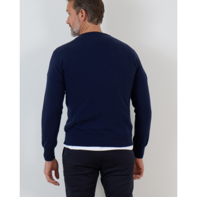 Doriani Cashmere pullover ronde hals 21018 navy