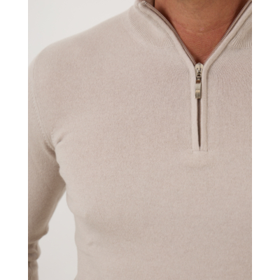 Doriani Cashmere Cashmere Zip Pullover Burro