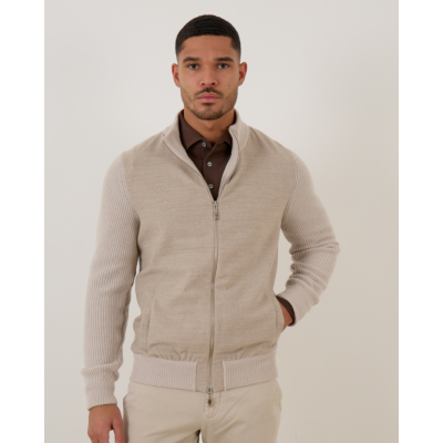 Doriani Cashmere Vest met Rits en Geribd Detail