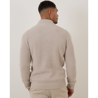 Doriani Cashmere Vest met Rits en Geribd Detail