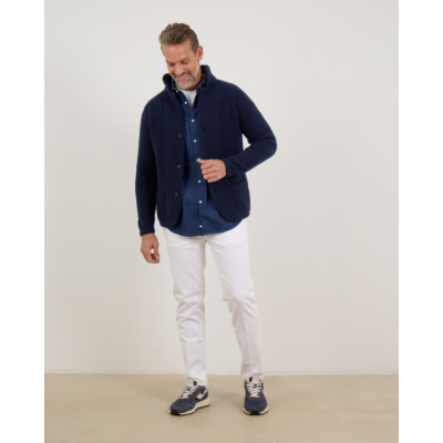 Doriani Cashmere Wollen en Kasjmier Vest met Knoopsluiting Navy Blauw