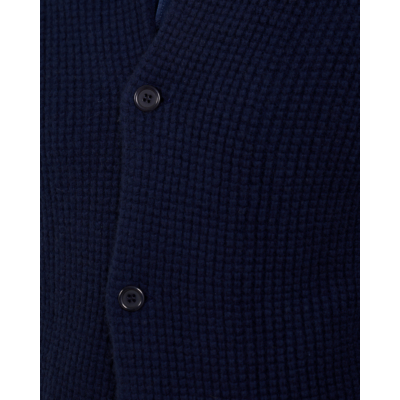Doriani Cashmere Wollen en Kasjmier Vest met Knoopsluiting Navy Blauw