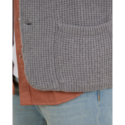 Doriani Cashmere Wollen en Kasjmier Vest met Knoopsluiting Grijs