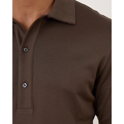 Stefan Brandt Longsleeve Polo Fango