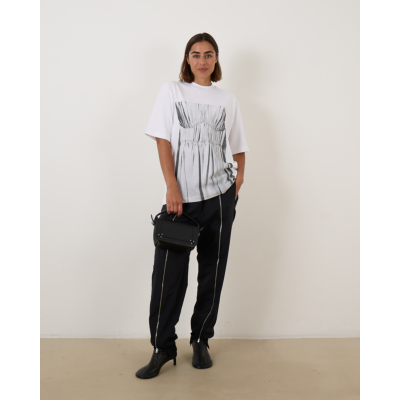 Tibi Nylon Zipper Jogger Zwart