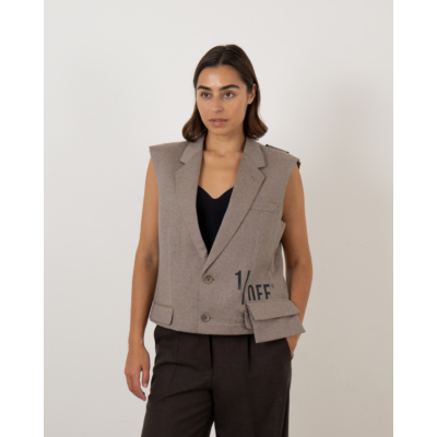 1/OFF Kort Gilet Grijs