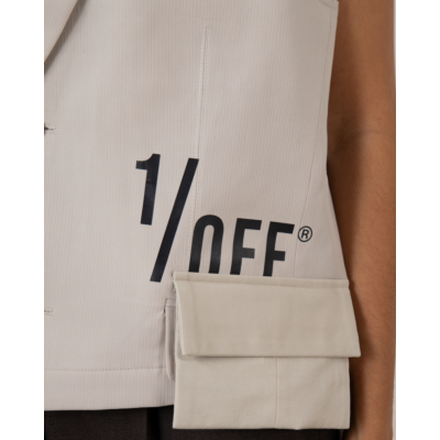 1/OFF Kort Gilet Beige