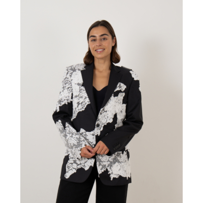 1/OFF Blazer Zwart met Wit Kant