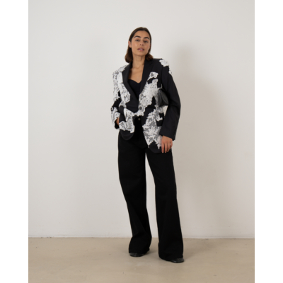 1/OFF Blazer Zwart met Wit Kant