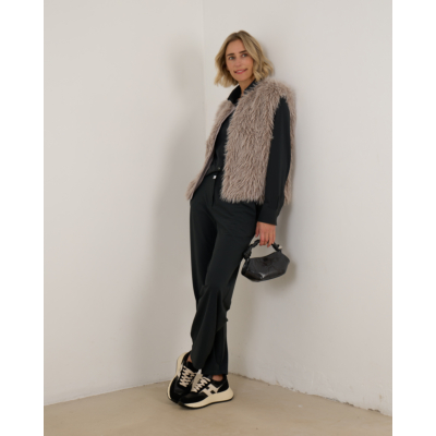 Penn&Ink Blouse Lange Mouw Donker Grijs