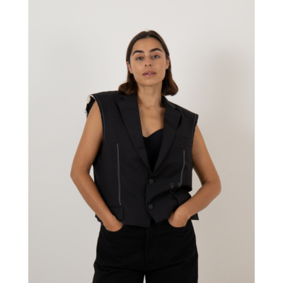 1/OFF Kort Gilet Zwart