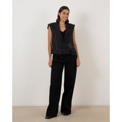 1/OFF Kort Gilet Zwart