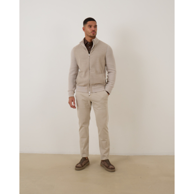 Jacob Cohën pantalon casual steekzak a83 zand