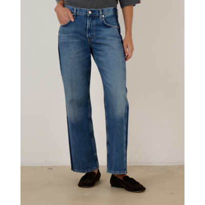 Citizens of Humanity Liro Straight Tuxedo Stripe Jeans Blauw