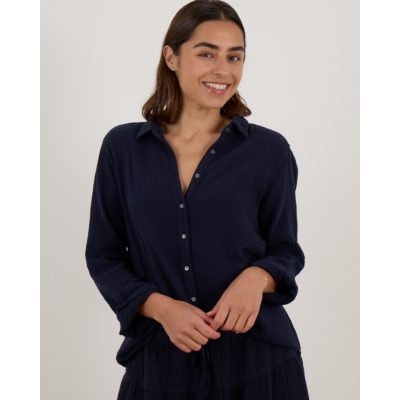 Xírena Scout Shirt Blouse Navy