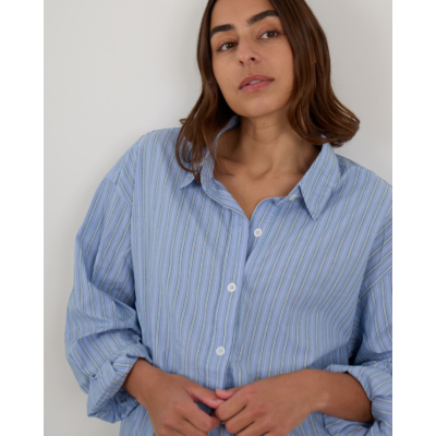 Xírena Hayven Lange Blouse Gestreept Blauw