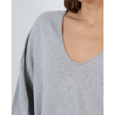 Drykorn Risory Pullover Lange Mouwen en Ronde Hals Grijs