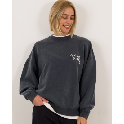 Anine Bing Sweater met tekst Zwart