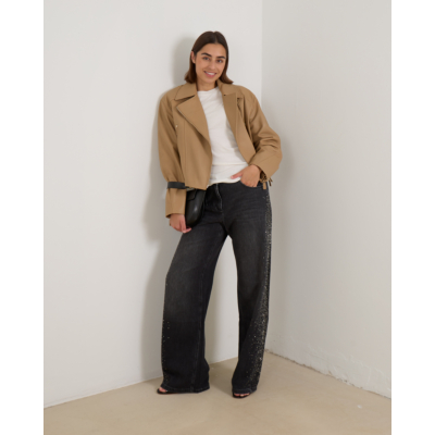 Closed Aansluitend Jersey T-Shirt met Stretch Wit