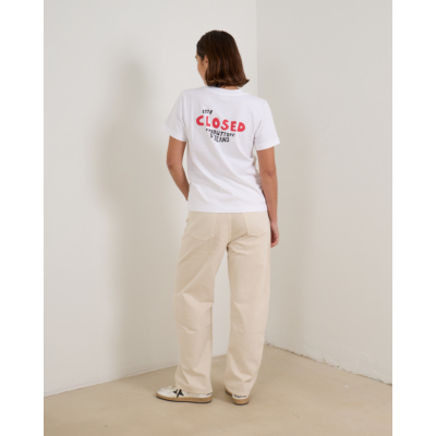 Closed T-shirt Wit Met Print Op De Achterkant