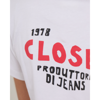 Closed T-shirt Wit Met Print Op De Achterkant