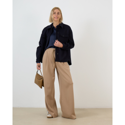 Closed Wollen Overshirt Jack Navy Blauw