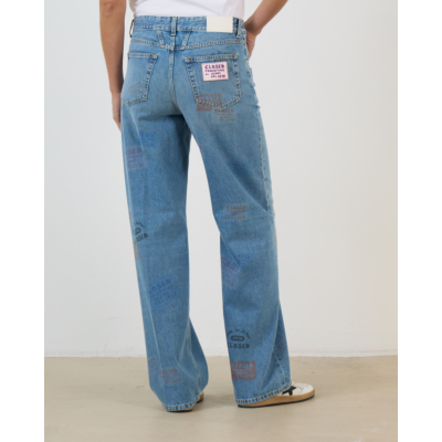 Closed Straight Leg Jeans met Patches Blauw