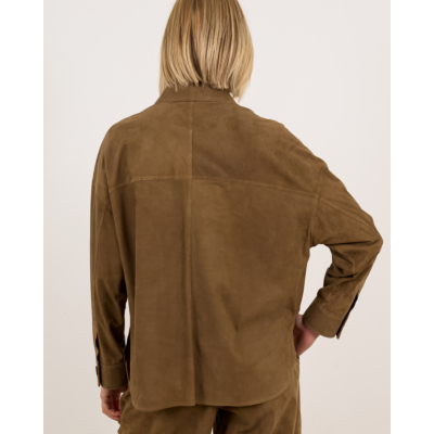 Arma Kaylee Suede Jacket Olive