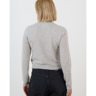 People's Republic of Cashmere Kasjmier Cardigan Vest met Knoopsluiting Grijs