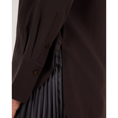 Joseph Zijde Joe blouse donker bruin