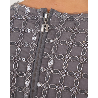 Rotate Beaded T-shirt Castor Grey