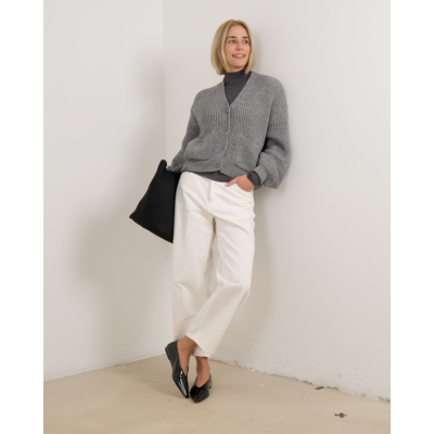 Joseph Kasjmier sheer turtleneck pullover shirt grijs