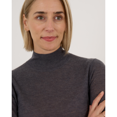 Joseph Kasjmier sheer turtleneck pullover shirt grijs