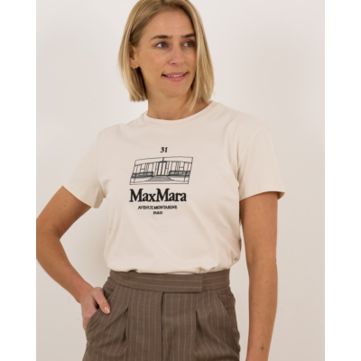 'S Max Mara  Katoen T-shirt Print Sand