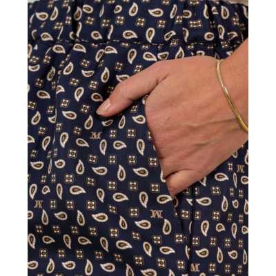 Max Mara Main Printed silk trousers Ultramarine