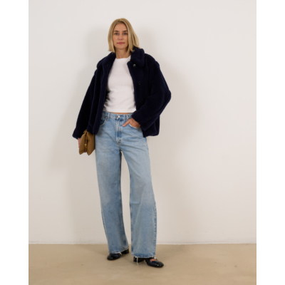 Max Mara Main Cropped Teddy coat Ultramarine