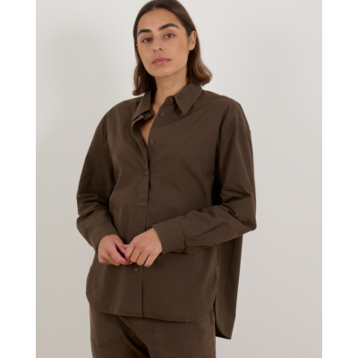 Nili Lotan Katoenen Blouse Wood