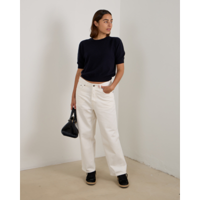 Lisa Yang Genevra Kasjmier Pullover Shirt Deep Navy